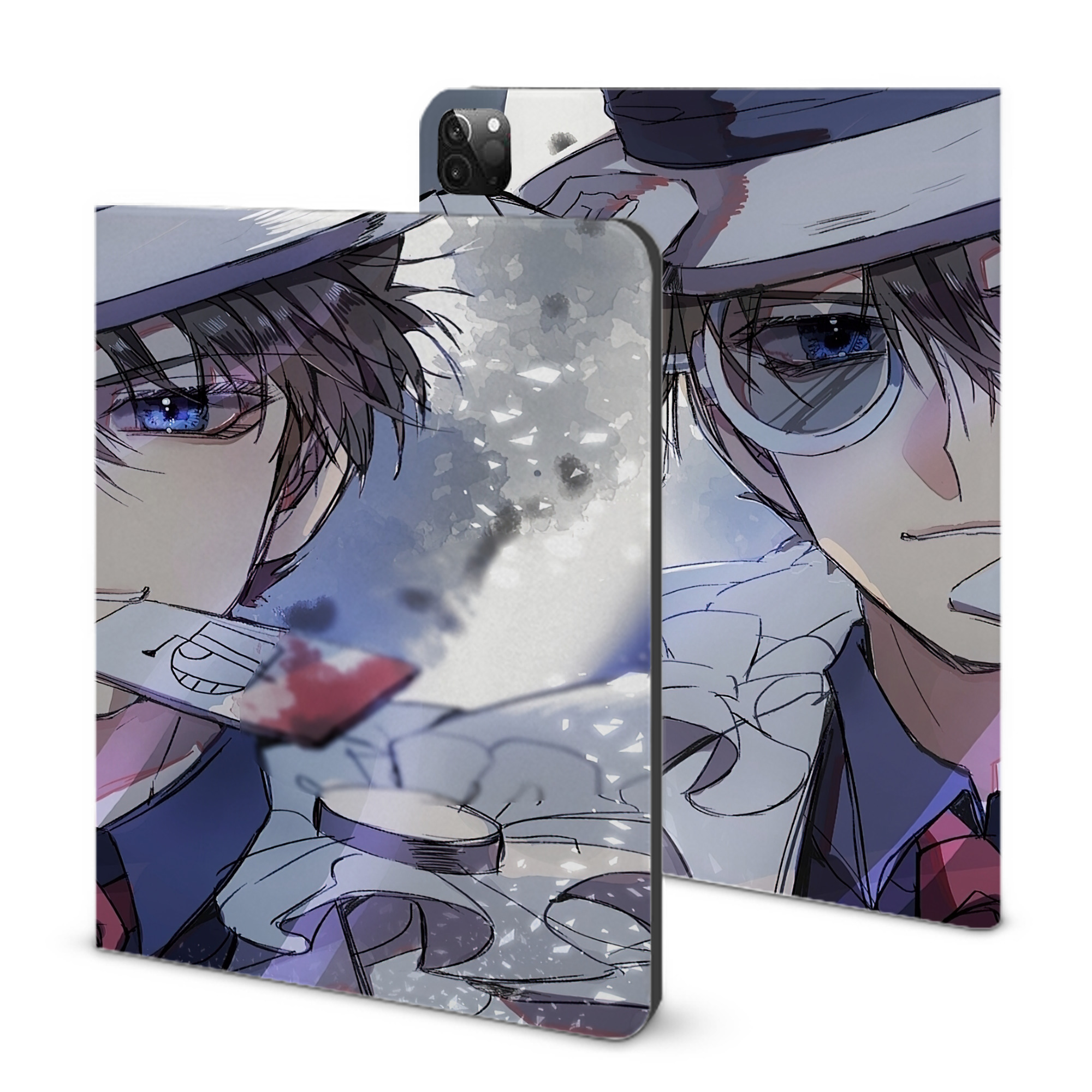 （画像用） 名探偵コナン Detective Conan IPadケース ペンホルダー付き ブックスタイルデザイン